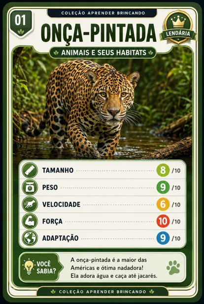 Animais e seus Habitats — exemplo visual 1