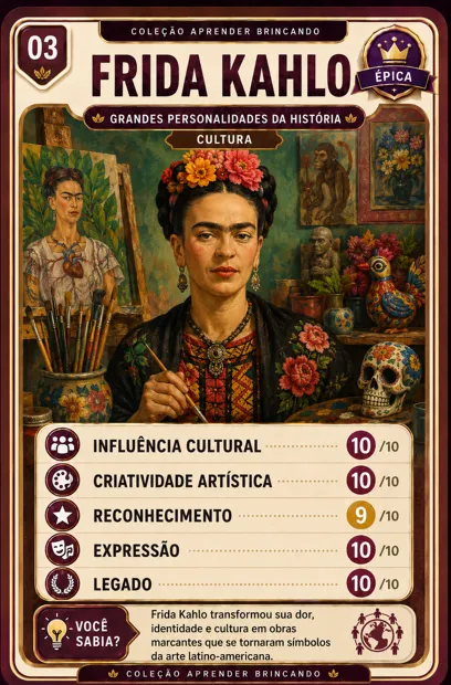 Grandes Personalidades da História — exemplo visual 1