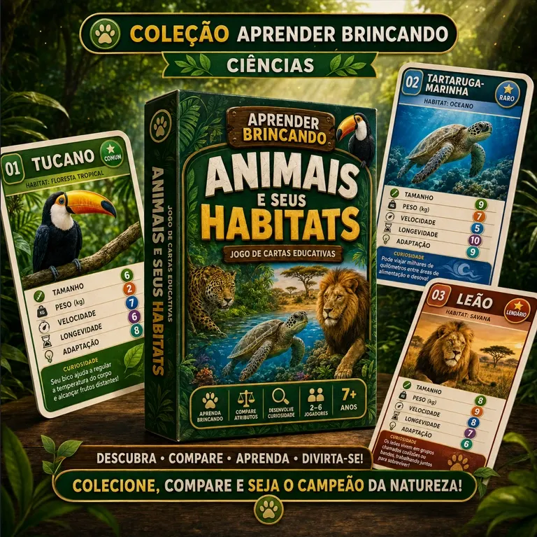 Jogo educativo Animais e seus Habitats