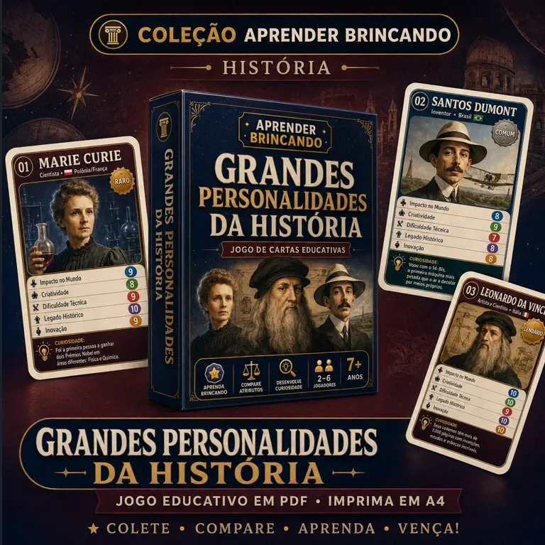 Jogo educativo Grandes Personalidades da História